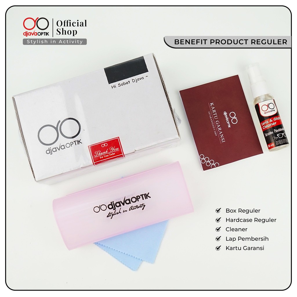 DJAVA OPTIK - FRAME KIYO - KACAMATA KOREA KOTAK LENTUR KHUSUS MINUS -4,25 S/D -6,00