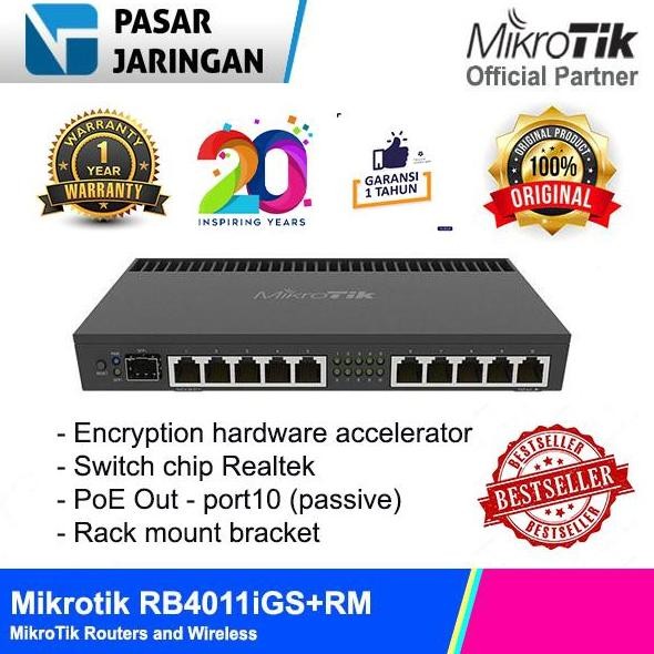 Mikrotik Rb4011Igs+Rm Routerboard New Stok