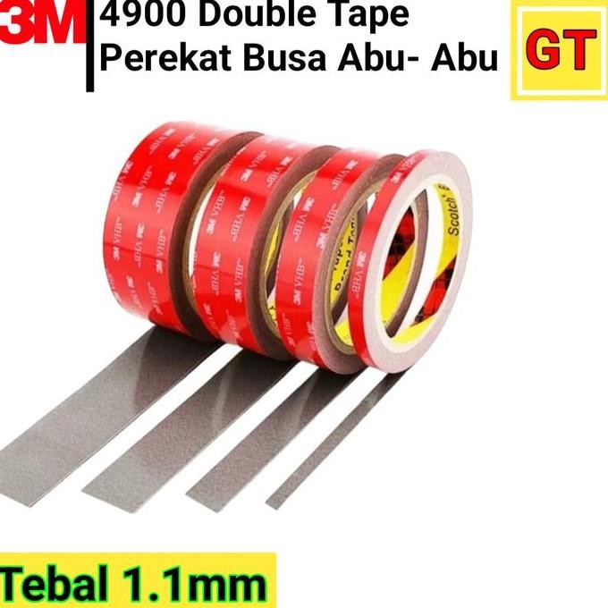 

Double Tape 3M VHB 4900 GREY Dobel Tip Otomotif Perekat Busa Abu Abu LS
