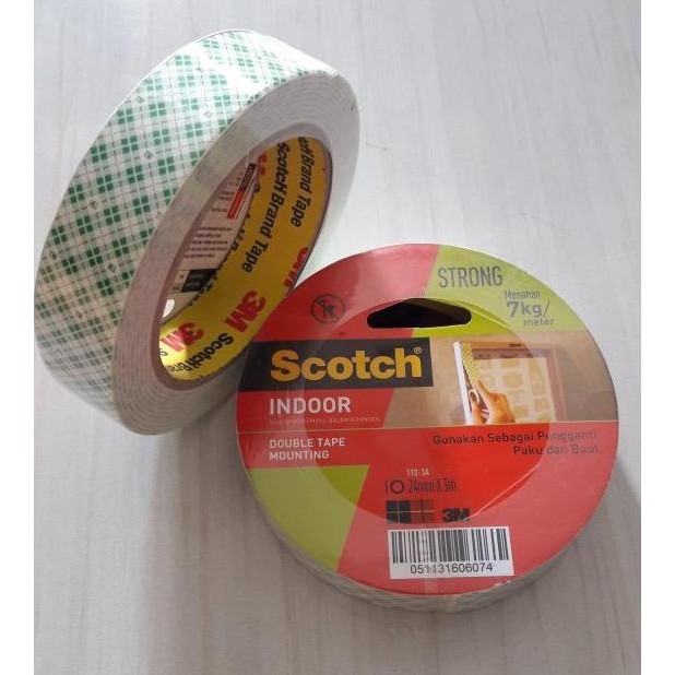 

Double tape mounting Scotch 24mm x 3m dobeltape 3M dobel tip Kuat 7KG LS