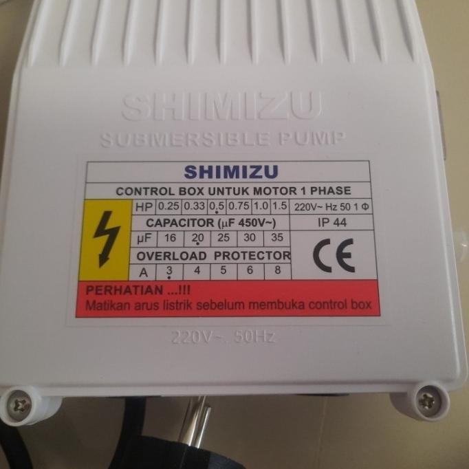 NEW Control Box Pompa Sibel Shimizu 1/2 PK HP Submersible SPG 07 238
