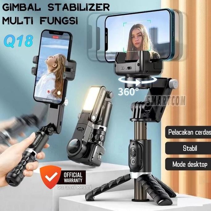 Gimbal Stabilizer L09 Selfie Stick Tripod Shooter Lampu Hp Smartphone