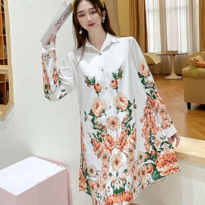 Tunik Bangkok Flower Import Premium Wanita