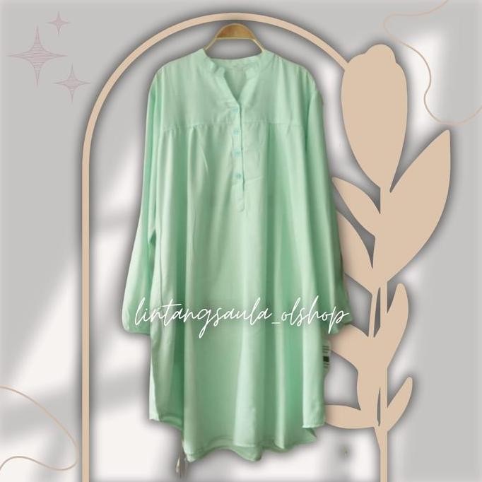 Tunik Polos Viscose Jumbo Hijau Mint