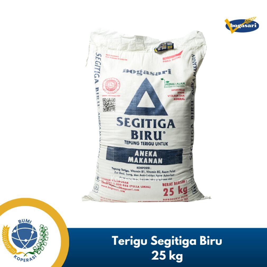 

Tepung Terigu Bogasari Segitiga Biru 25 Kg Serbaguna SV13
