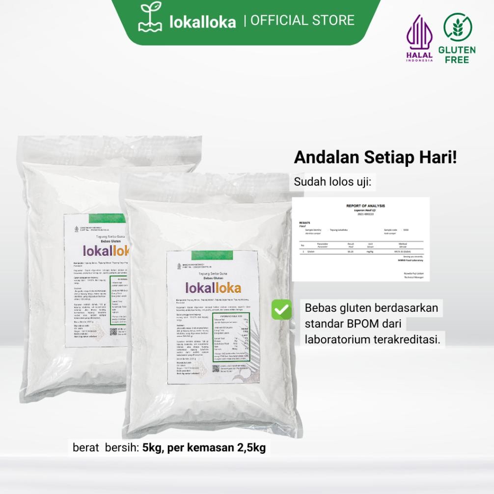 

Tepung Serba Guna Bebas Gluten Lokalloka 5kg Pengganti Terigu SV13