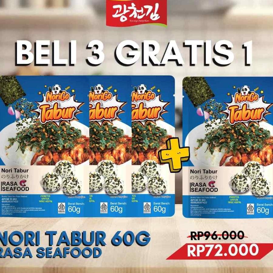 

Beli 3 Gratis 1 N Tabur Rumput Laut Panggang 60G