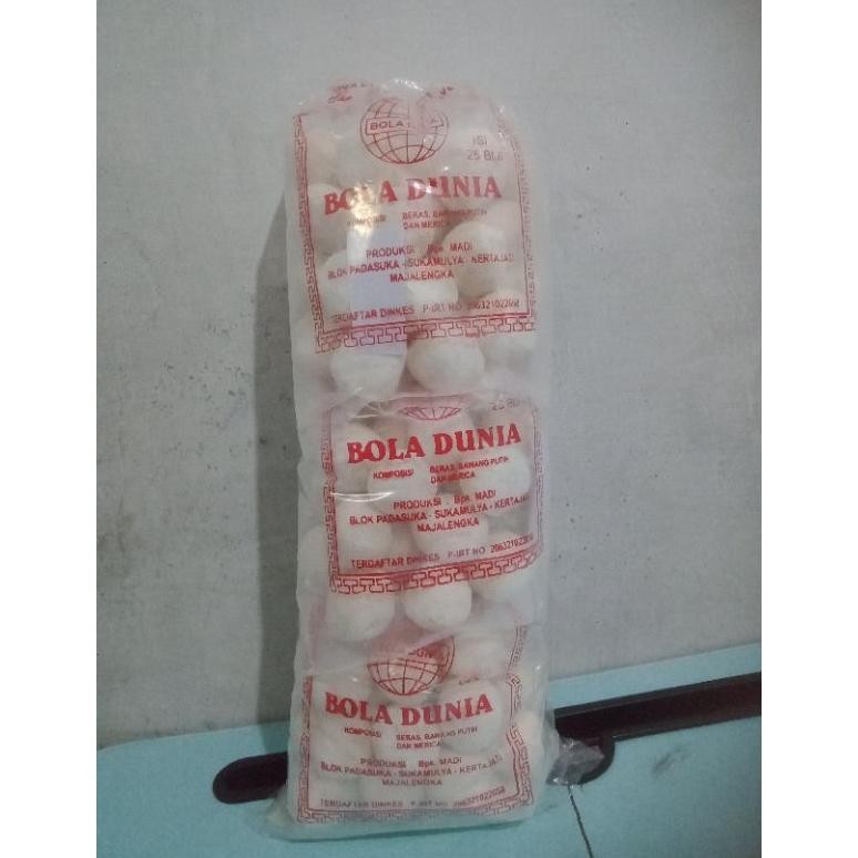 

RAGI TAPE 1 BAL BOLA DUNIA BESAR ISI 5 Bungkus 1 Bungkus Isi 25 Biji SV