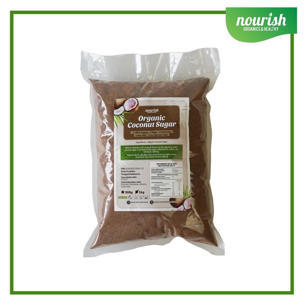 

Nourish Indonesia, Organic Coconut Sugar 1kg Caramel Flavor SV13