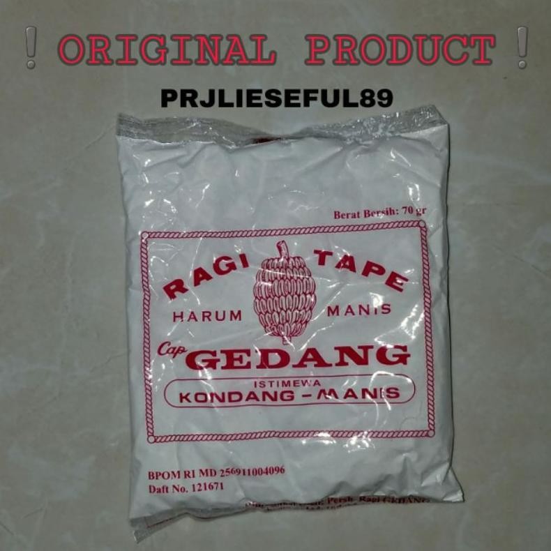 

Ragi Tape Singkong Cap GEDANG Isi 10 Sachet SV