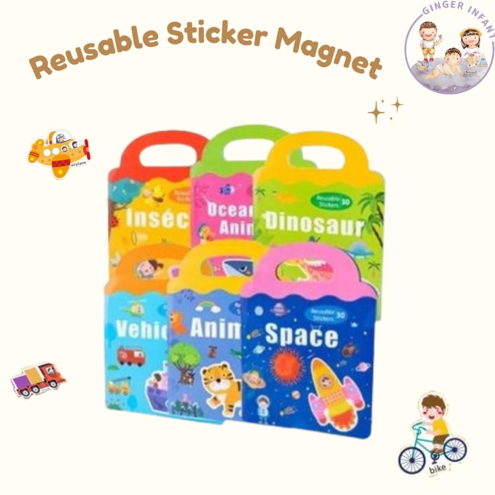 

Cod Gingerinfant Reusable Sticker Buku Sticker Magnet Sticker Tebal Anak Sticker Bahan Magnet Asd-86