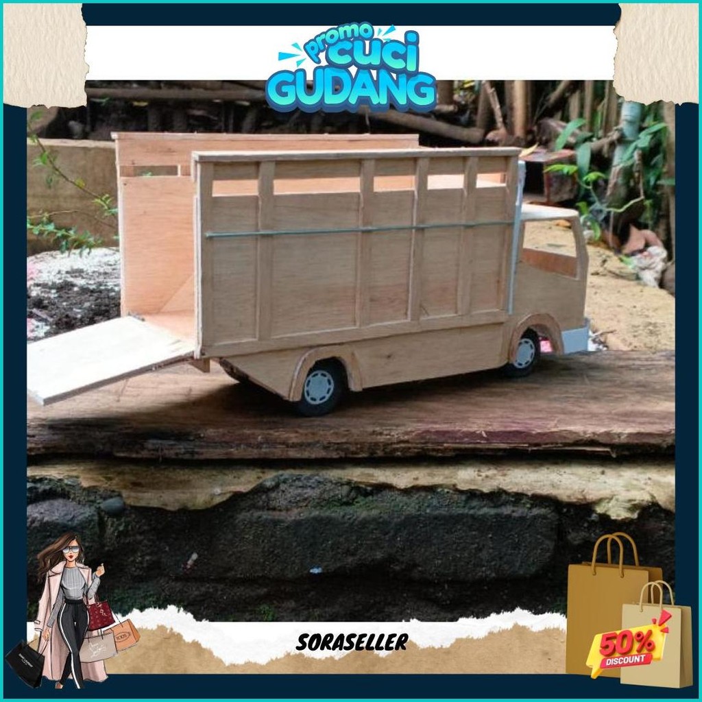 Mentahan Miniatur Truk Bisa Oleng,Pintu Belakang Bisa Terbuka, Free Lampu Led Terlaris