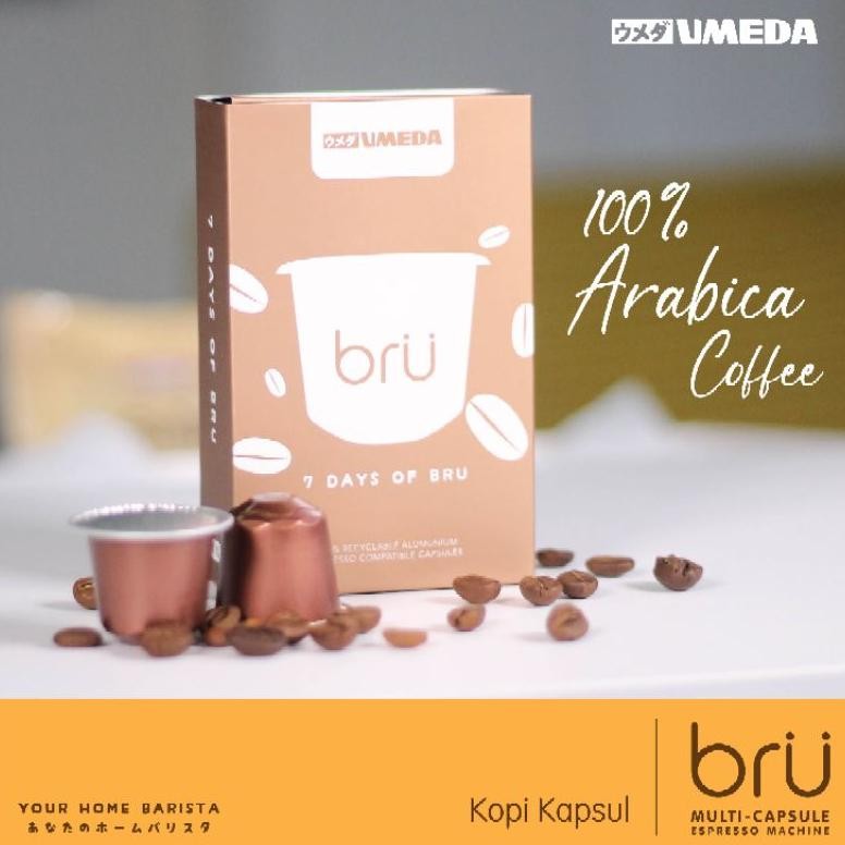 

Fbn Umeda Bru Coffee Capsules / Kopi Kapsul / Nespresso Compatible U-45