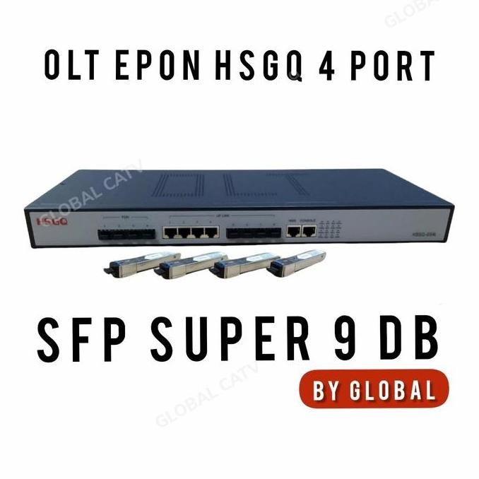 Olt Epon Hsgq 4 Port + Sfp.Super Global 9Db New Stok