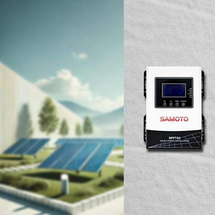 Samoto MPPT60 Solar Charger Controller 60A SCC PV Solar Panel Tenaga Surya PLTS LCD Display MPPT60A 