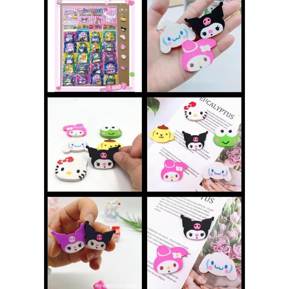 

CR - PENGHAPUS KEPALA SANRIO ISI 3 / Penghapus karakter KUROMI lucu viral TERLARIS