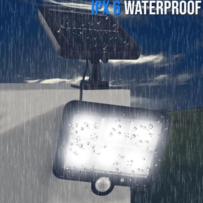 LAMPU TENAGA SURYA 6 LED LAMPU TEMBAK TENAGA MATAHARI SOROT SOLAR