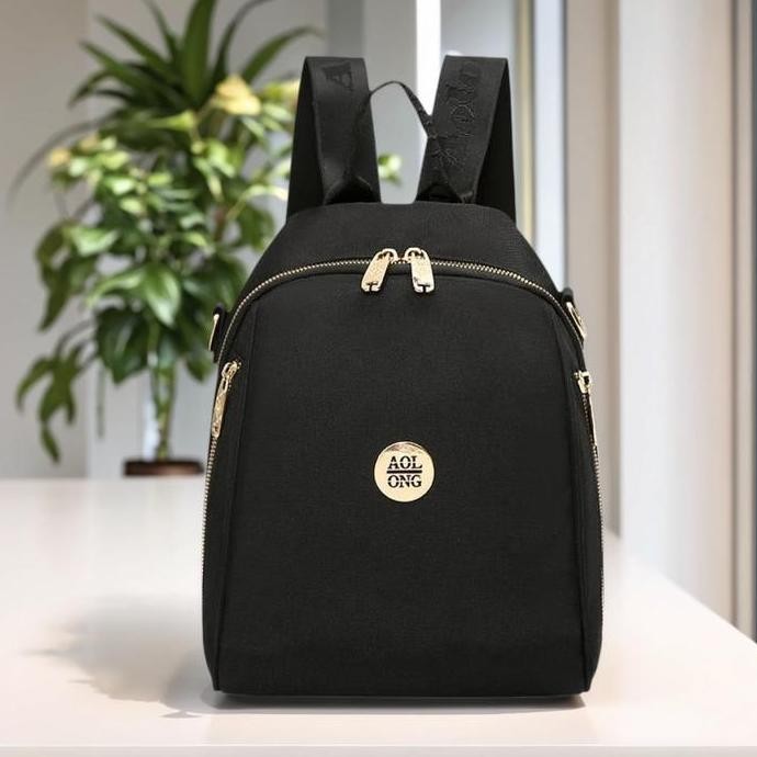 Ransel Kanvas Botol 0206# Tas Ransel Wanita - Backpack Cewek Fashion Ukuran Sedang Terkini Free Tali