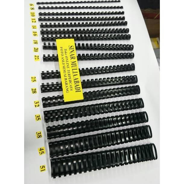 

JH8 Spiral Jilid Plastik 10 mm Folio 3/8 inch / Ring Plastic comb