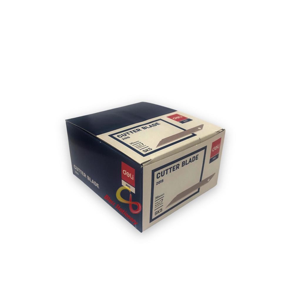 

JH8 isi cutter 30 derajat DELI isi ulang cuter runcing Refill Cutter Blade 30 Degree (DUS=36box) - e2015