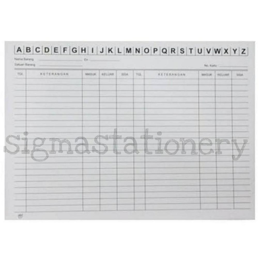 

JH8 Kartu Stok Besar Folio/Kartu Persediaan Barang/Stock Card Stok Card F4