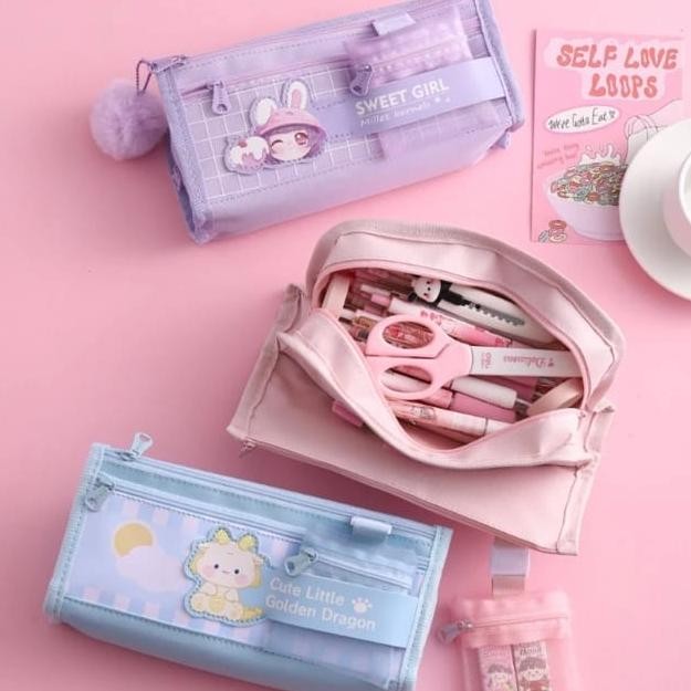 

JH8 ( Mia ) K004 Kotak Pensil Ala Korean Student Motif Kartun Lucu / Tempat Pensil Karakter Kartun Lucu / Dompet Pensil Anak