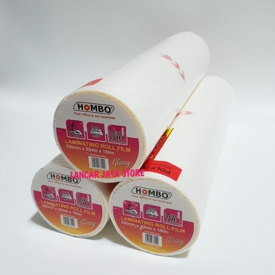 

JH8 Plastik Laminating Hombo Roll Glossy 330mm x 32Mic x 150m
