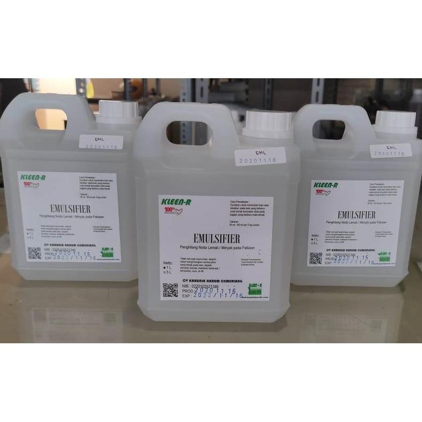 HJK Emulsifier @ 1 L Penghilang Noda Lemak / Minyak pada Pakaian, Kleen-R Harume