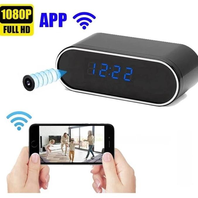NEW CCTV IP SPY HIDDEN CAMERA PENGINTAI MINI KAMERA CANGGIH APP LOOKCAM WIFI SMART JAM RED