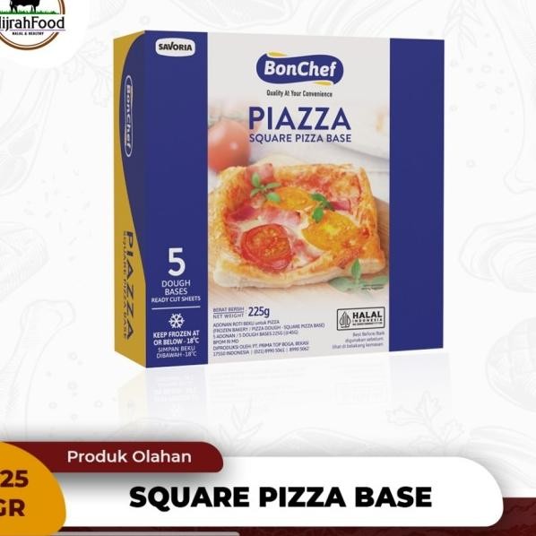 

Bonchef Square Pizza Base Piazza Mini Pizza Dough 225 Gr 5 Pcs