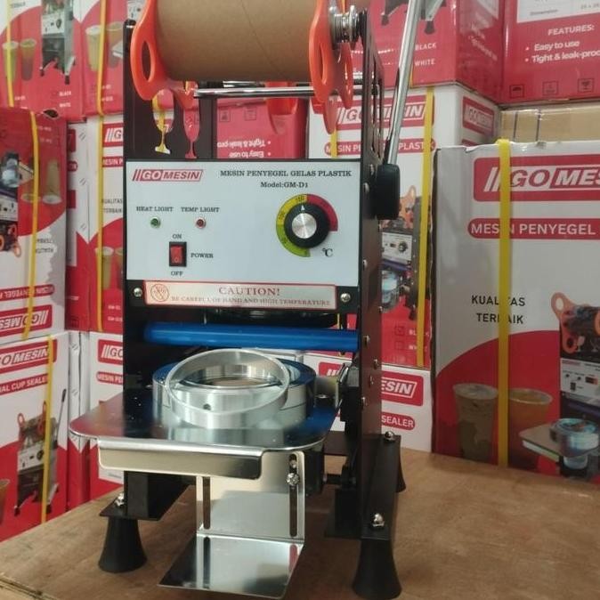 Terlaris Mesin Cup Sealer Go Mesin Black Gm-D1 (12Oz-22Oz) Ready Stok