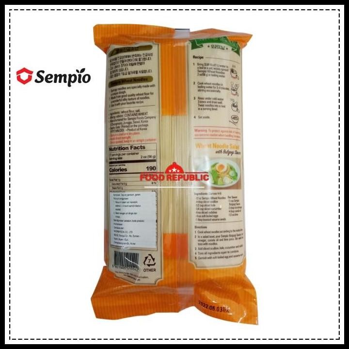 

Terlaris SEMPIO WHEAT NOODLE CHEWY & THIN 1.5 KG MI KERING KOREA HALAL Best Seller