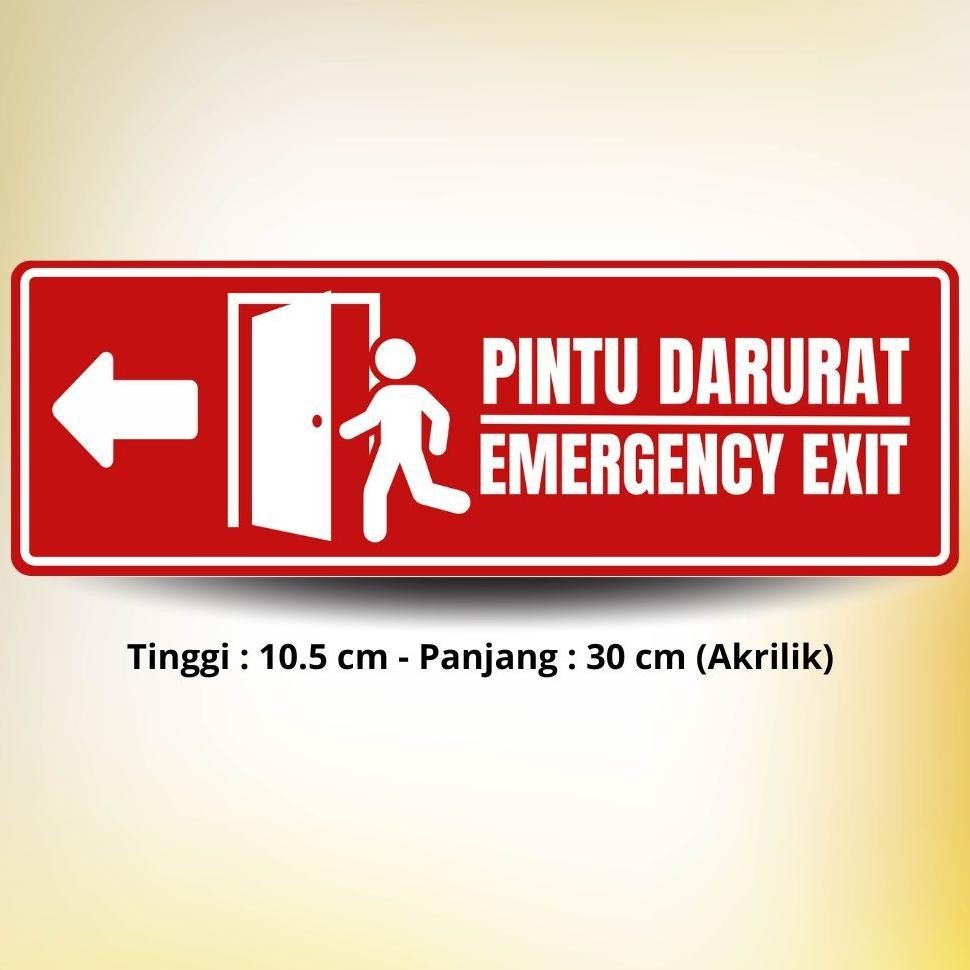 

JH8 Akrilik Sign Board - Jalur Evakuasi/Titik Kumpul/Emergency Exit