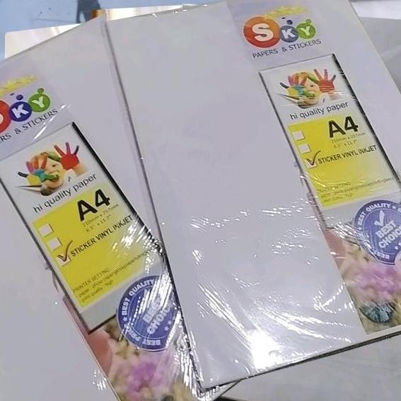 

JH8 kertas sticker stiker glossy tahan air vinyl bisa cetak di semua printer tinta dan printer