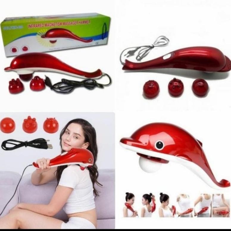 Alat Pijat Dolphin 6in1 Dolphin Massage Hand Massage / Alat Pijat Elektrik Infrared