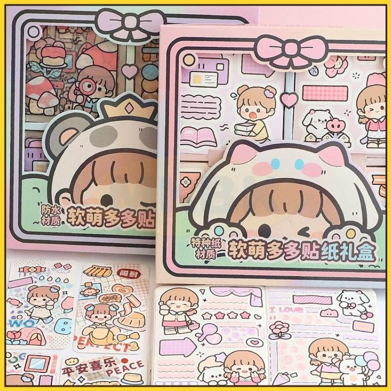 

JH8 MKBK Sticker Stiker lucu 72 Lembar Stiker Box Aesthetic Edisi Dodo Girl 1 Box Stiker aesthetic Sticker aesthetic
