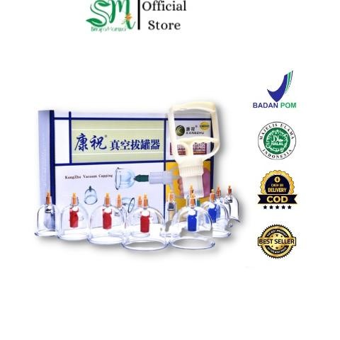 Kop Angin Isi 12 Cup Alat Bantu Bekam Modern Vacuum Cupping Kit Terapi Badan / Alat Bekam Kop Angin 