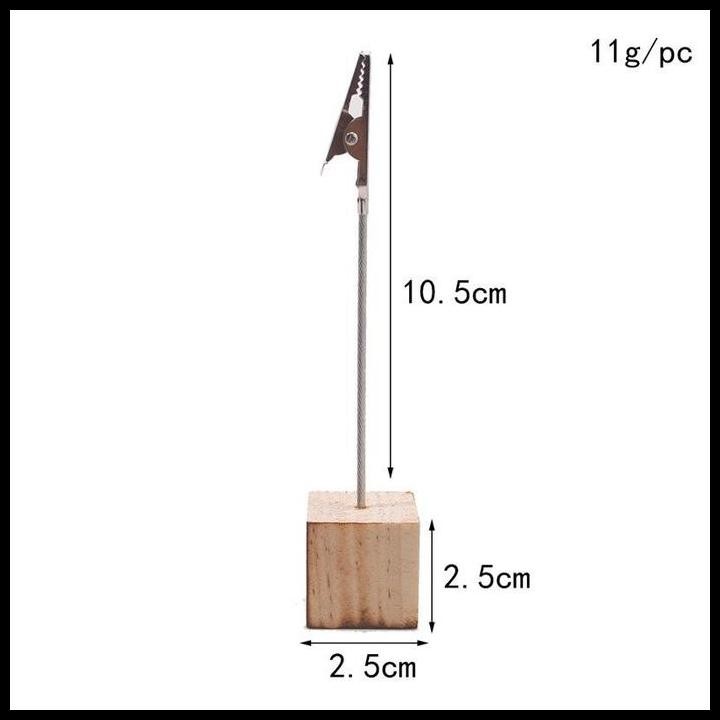 

Terlaris 10Pcs Price Tag Kayu Tatakan Holder Foto Price Tag Photo Card Holder Good Quality