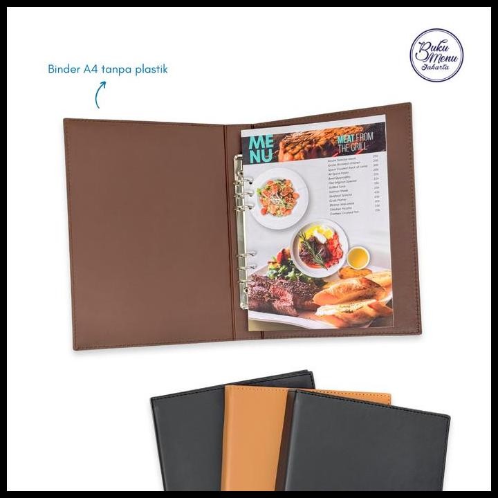 

Terlaris Buku Menu Jakarta - Buku Menu Kulit Ring Binder 6 Lubang (Tanpa Plastik) A4 Hitam, Coklat Muda, Coklat Tua - Cafe, Coffee Shop, Restoran, Hotel Good Quality