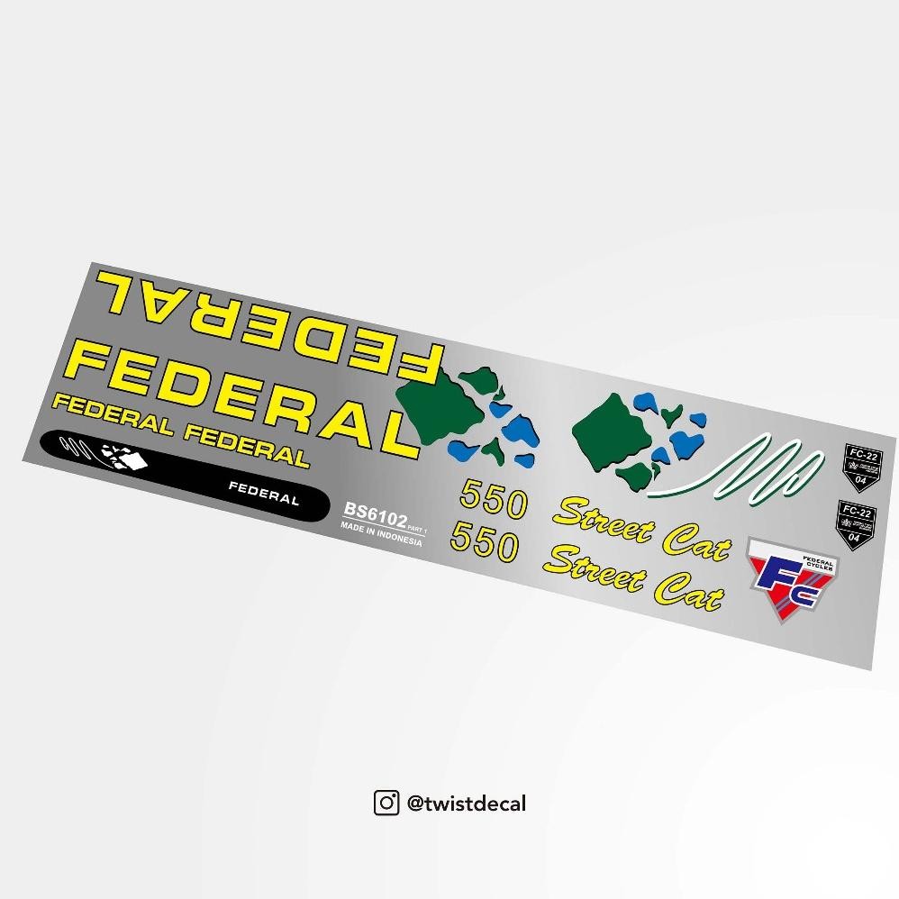 DECAL FEDERAL STREET CAT 550 READY STOCK