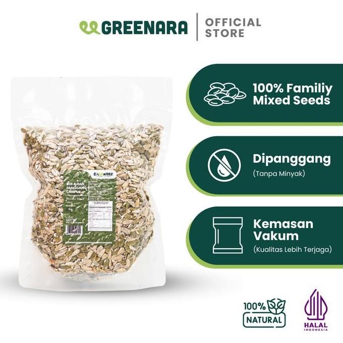

Biji Panggang Campur (Kuaci,Biji Labu) 1Kg / Roasted Mixed Seeds