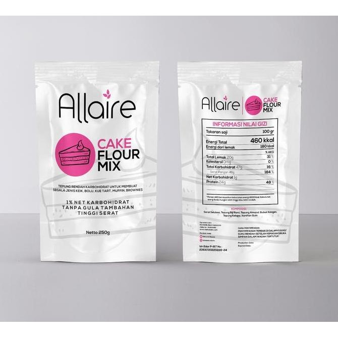 

Tepung Rendah Karbohidrat 500 Gr Allaire Cake Flour Kue Keto Halal