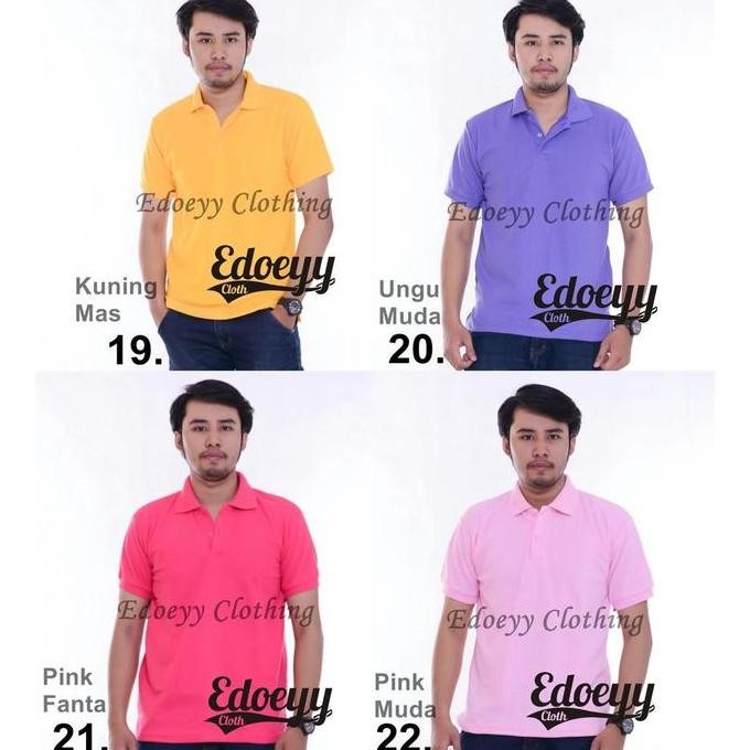 Edoeyy Kaos Polo Polos Pria Murah Harga Grosir / Poloshirt / Baju Berkerah / Kaos Distro / Polo Shir