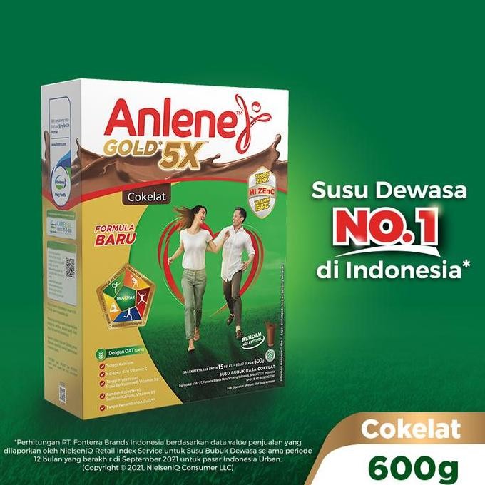 

Anlene Gold 5X Susu Bubuk Dewasa Cokelat 600G - Tulang & Sendi