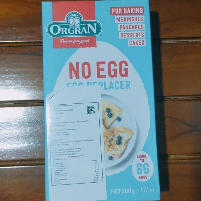 

Orgran Egg Replacer 200 Gr No Egg
