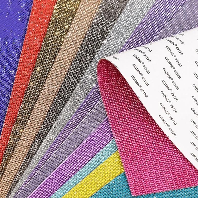 

12X20Cm Self Adhesive Rhinestone Sticker Tape Diy Decoration Diamond Sticker For Arts Crafts Diy Car Phone Clothes Decoration