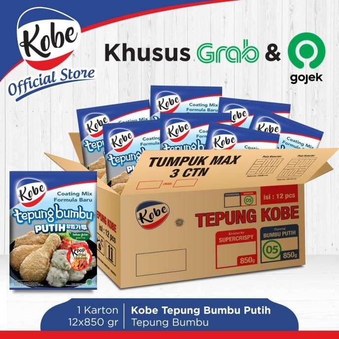 

Kobe Tepung Bumbu Putih 850Gr 1 Karton Isi 12Pcs Gojek/Grab Only