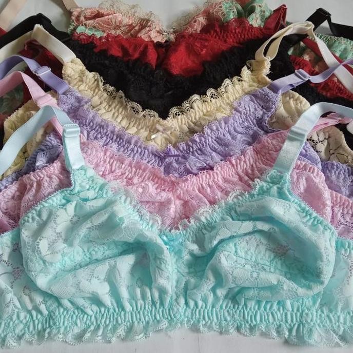 Bh Wanita Paket 6 Pcs Bra Dewasa Full Renda Tanpa Kawat Tanpa Busa Nyaman Dipakai
