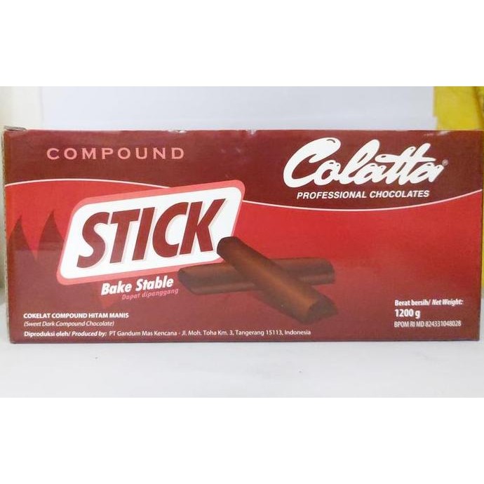 

Colatta Dark Chocolate Compound Stick - 1.2 Kg (1200 Gr)