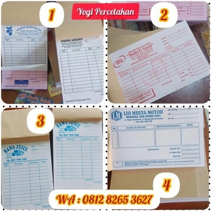 

Nota Bon Invoice 1Rim Cetak 3 Warna, Pakai Caca